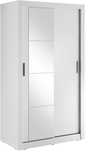 Mervyn vit garderob med skjutdörrar och innehåll 215x120 cm