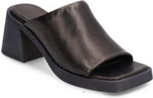 Kristen Black Stretch Mule Sandal Shoes Mules & Slip-ins Heeled Mules Black MIISTA