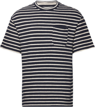 Akholger Jolly Stripe T-shirts Short-sleeved Marineblå Anerkjendt*Betinget Tilbud