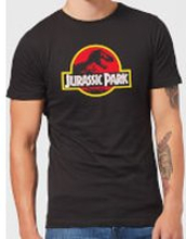 Classic Jurassic Park Logo Men's T-Shirt - Black - S