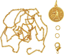 Zodiac Coin Pendant And Chain Set, Libra Toys Creativity Drawing & Crafts Craft Jewellery & Accessories Gold Me & My Box