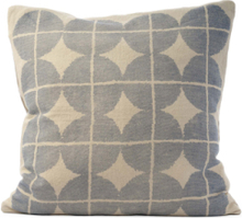 "C/C 50X50 Dusty Blue Printed Circle Pattern Home Textiles Cushions & Blankets Cushion Covers Blue Ceannis"