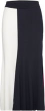Rwb Colour Block Rib Maxi Skirt Lang Nederdel Multi/patterned Tommy Hilfiger