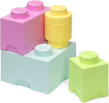 Lego Storage Brick Multi-Pack L Pastel Home Kids Decor Storage Storage Boxes Multi/patterned LEGO STORAGE