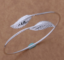 Armband "Double Leaf" i 925 Sterling Silverplätering