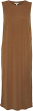 Objannie S/L Dress Maxiklänning Festklänning Brown Object