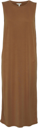 Objannie S/L Dress Dresses Summer Dresses Brun Object*Betinget Tilbud