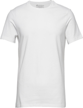 Crew-Neck T-Shirt T-shirts Short-sleeved Hvit Bread & Boxers*Betinget Tilbud