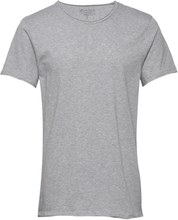Crew-Neck Relaxed T-Shirt T-shirts Short-sleeved Grå Bread & Boxers*Betinget Tilbud