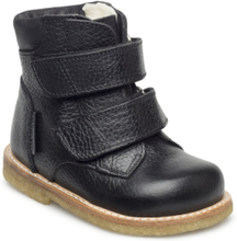 Boots - Flat - With Velcro Vinterkängor Med Kardborreband Black ANGULUS