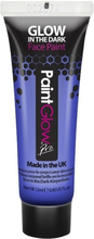 Neon blauwe Glow in the Dark schmink/make-up tube 12 ml