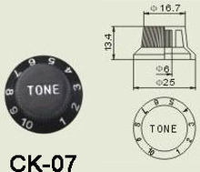 Wilkinson CK-07 el-guitar-tonekontrol-knap sort