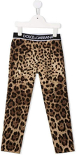 Leopard-print logo-bukser