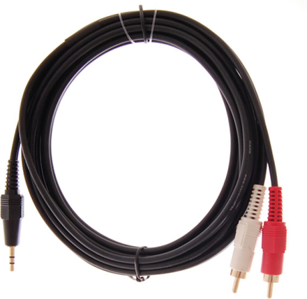 HiEnd 2 x phono-til-minijack(stereo)-kabel 3 meter