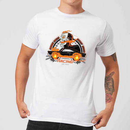 Marvel Ghost Rider Robbie Reyes Racing Men's T-Shirt - White - 5XL