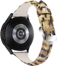 Haylou Solar LS05 / Xiaomi Mi Watch Color cool leopard texture genuine leather watch strap - Brown Black / Leopard