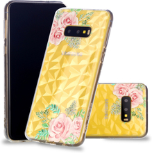 Samsung Galaxy S10e Hülle - 3D Diamond Effekt - Soft TPU Cover - Blumen