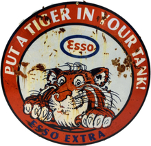 Esso Extra Vintage Look - Metalen Bord 35 x 35 cm
