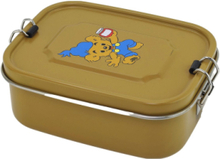 Bamse, Lunchbox In Tinplate, Bear-Yellow Home Meal Time Lunch Boxes Brown Rätt Start
