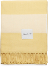 Wool Blend Throw Home Textiles Cushions & Blankets Blankets & Throws Yellow GANT