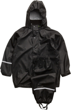 "Basic Rainwear Suit -Solid Outerwear Rainwear Rainwear Sets Black CeLaVi"