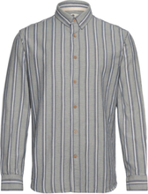 Aklouis L/S Multi Stripe Tops Shirts Casual Blue Anerkjendt