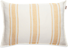 Linen Stripe Cushion Home Textiles Cushions & Blankets Cushions Yellow GANT