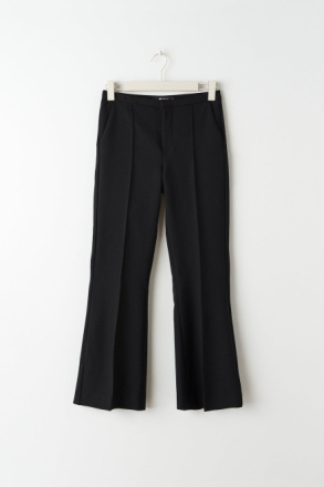 Gina Tricot - Petite bootcut trousers - wide - Black - XL - Female