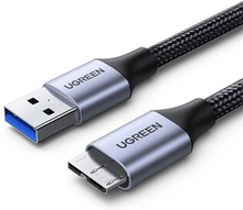 UGREEN 20117 0,25m USB 3.0 til Micro USB-ledning USB A til Micro B-kabel til Western Digital Nylonfl