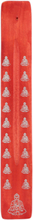 Röd Rökelsehållare i Trä med Buddha-Motiv 26 cm