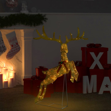 vidaXL Juldekoration flygande ren 120 LED guld varmvit