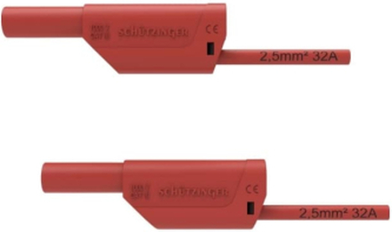 Schützinger VSFK 8700 / 2.5 / 200 / RT Sikkerhedsprøveledning [4 mm-stik - 4 mm-stik] 200.00 cm Rød 1 stk