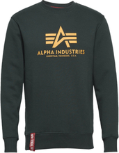 "Basic Sweater Designers Sweatshirts & Hoodies Sweatshirts Green Alpha Industries"