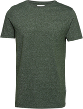 Mouliné O-Neck Tee S/S T-shirts Short-sleeved Grønn Lindbergh*Betinget Tilbud
