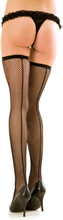 Rene Rofe Fishnet Thigh High With Backseam One Size Stay-up netstrømper