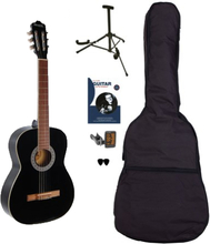 Sant CL-50-BK spansk guitar sort, pakkeløsning