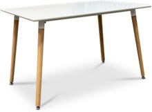 Plaza matbord 120 cm - Vit/Trä