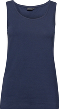 Sleeveless-Jersey T-shirts & Tops Sleeveless Blå Brandtex*Betinget Tilbud