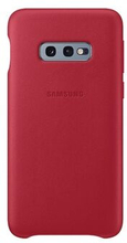 Taske til Samsung EF-VG970LR S10e G970 rød/rød lædercover