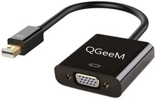 QGEEM QG-HD17 Mini DP til VGA Adapter Mini Displayport han til VGA hun forgyldt konverter Kompatibel