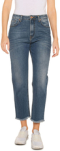 LTB Valena Damen Hose knöchelhohe High-Waist-Jeans mit geradem Bein 51258 14580 52040 Blau