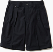 Beams+ - 2Pleats Short Pants Wool Tropical - Blå - M