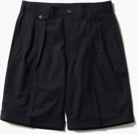 Beams+ - 2Pleats Short Pants Wool Tropical - Blå - XL