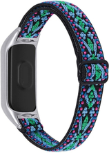 Xiaomi Mi Smart Band 4 / 3 nylon elastic watch strap - Blue / Green Tribal Flower