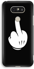 LG G5 Volledig Geprint Hoesje (Hard) - Middle finger black