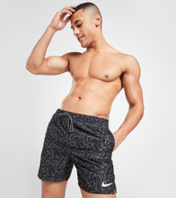 Nike All Over Print Swim Shorts, svart