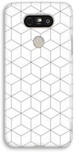 LG G5 Volledig Geprint Hoesje (Hard) - Zwart-witte kubussen