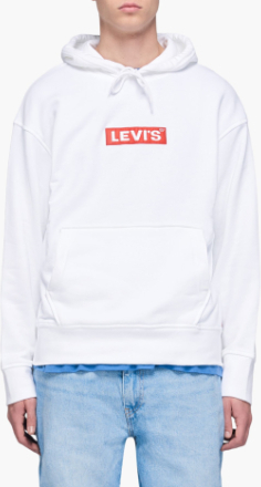 Levi’s - Relaxed Graphic Hoodie - Hvid - XL
