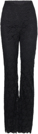 Crochet Pants Bottoms Trousers Flared Black By Ti Mo