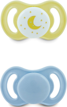 Pacifier Happy Mini Silic 2-Pack, 0-6 Month Blue Baby & Maternity Pacifiers & Accessories Pacifiers Multi/patterned Esska